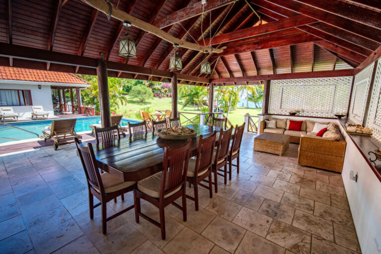 Outside Pool Dining